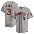 Ldoa H.Astros #3 Jeremy Pe?a Player Gray Home Limited Stitched Jerseys