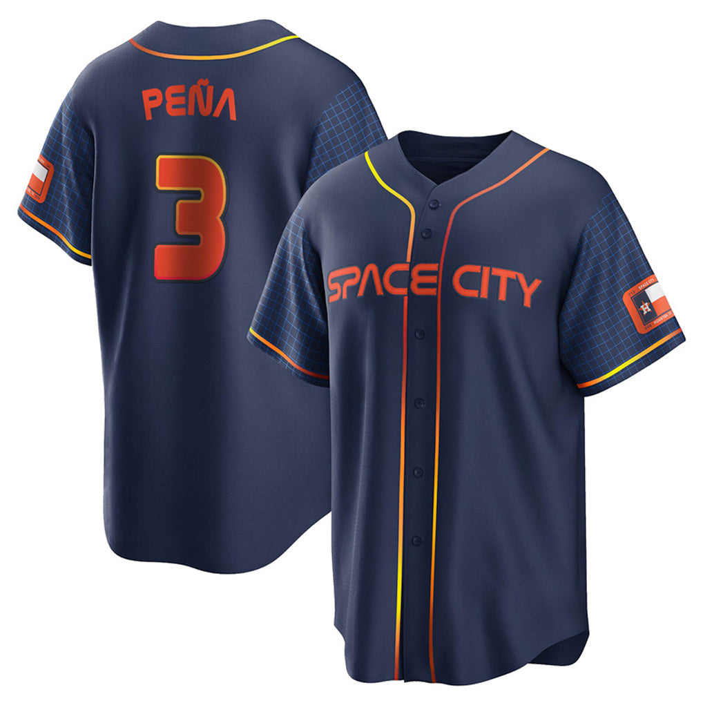 Ldoa H.Astros #3 Jeremy Pe?a Player Navy City Connect Home Game Stitched Jerseys