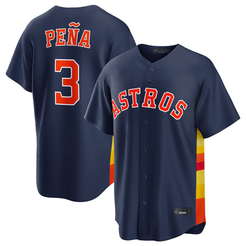 Ldoa H.Astros #3 Jeremy Pe?a Player Navy Home Game Stitched Jerseys