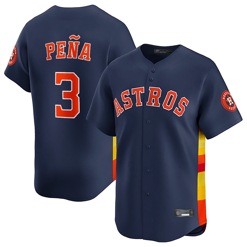 Ldoa H.Astros #3 Jeremy Pe?a Player Navy Home Limited Stitched Jerseys