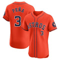 Ldoa H.Astros #3 Jeremy Pe?a Player Orange Home Limited Elite Stitched Jerseys