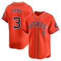Ldoa H.Astros #3 Jeremy Pe?a Player Orange Home Limited Stitched Jerseys