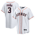 Ldoa H.Astros #3 Jeremy Pe?a Player White Home Game Stitched Jerseys