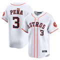 Ldoa H.Astros #3 Jeremy Pe?a Player White Home Limited Stitched Jerseys