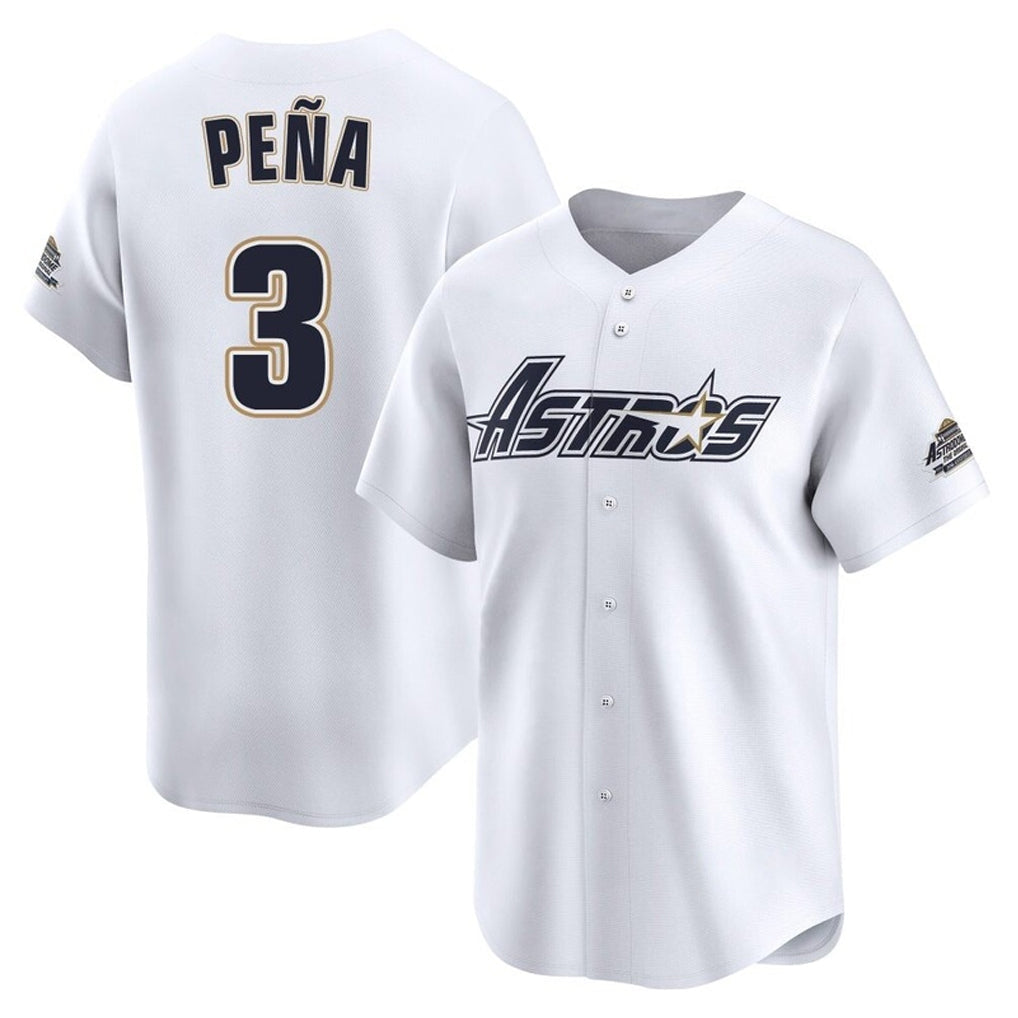 Ldoa H.Astros #3 Jeremy Pe?a Player White Throwback Cooperstown Collection Limited Stitched Jerseys
