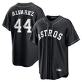 Ldoa H.Astros #44 Yordan Alvarez Player Black Home Game Stitched Jerseys