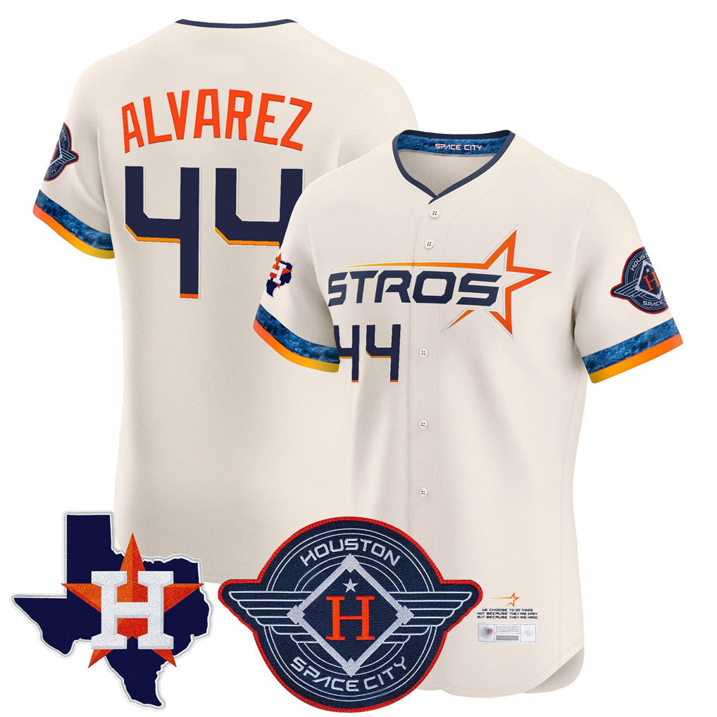 Ldoa H.Astros #44 Yordan Alvarez Player Cream City Connect Texas Patch Vapor Premier Limited Elite Home Stitched Jerseys