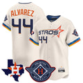 Ldoa H.Astros #44 Yordan Alvarez Player Cream City Connect Texas Patch Vapor Premier Limited Home Stitched Jerseys