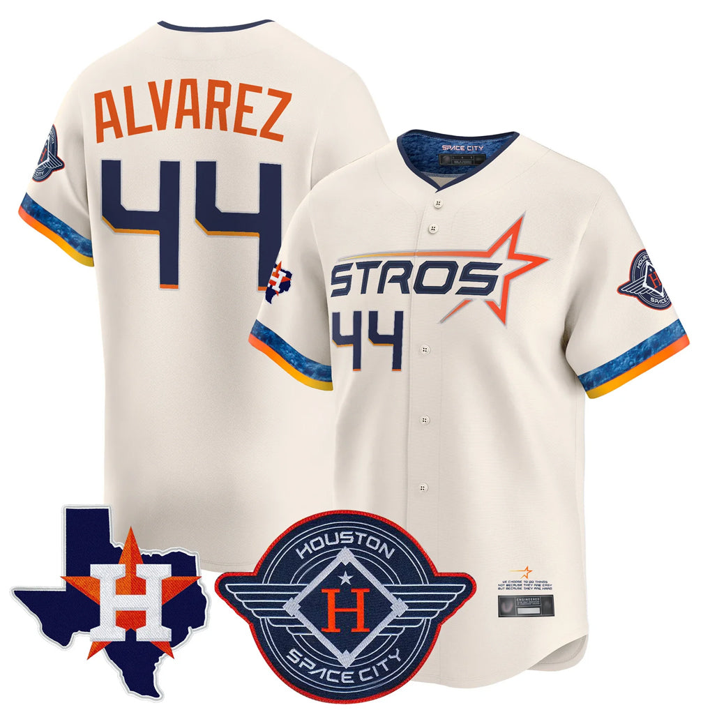 Ldoa H.Astros #44 Yordan Alvarez Player Cream City Connect Texas Patch Vapor Premier Limited Home Stitched Jerseys