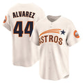 Ldoa H.Astros #44 Yordan Alvarez Player Cream Throwback Cooperstown Collection Limited Stitched Jerseys