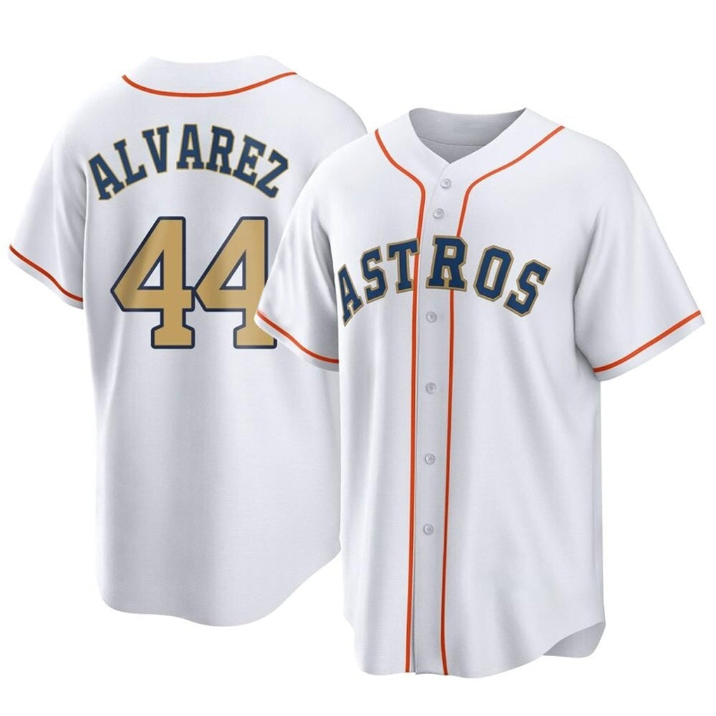 Ldoa H.Astros #44 Yordan Alvarez Player Gold Collection Game Home Stitched Jerseys