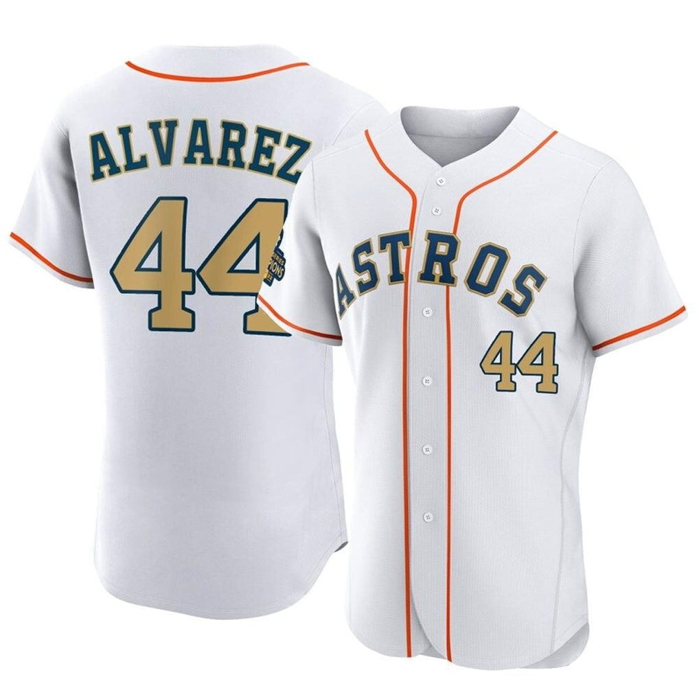 Ldoa H.Astros #44 Yordan Alvarez Player Gold Collection Limited Elite Home Stitched Jerseys