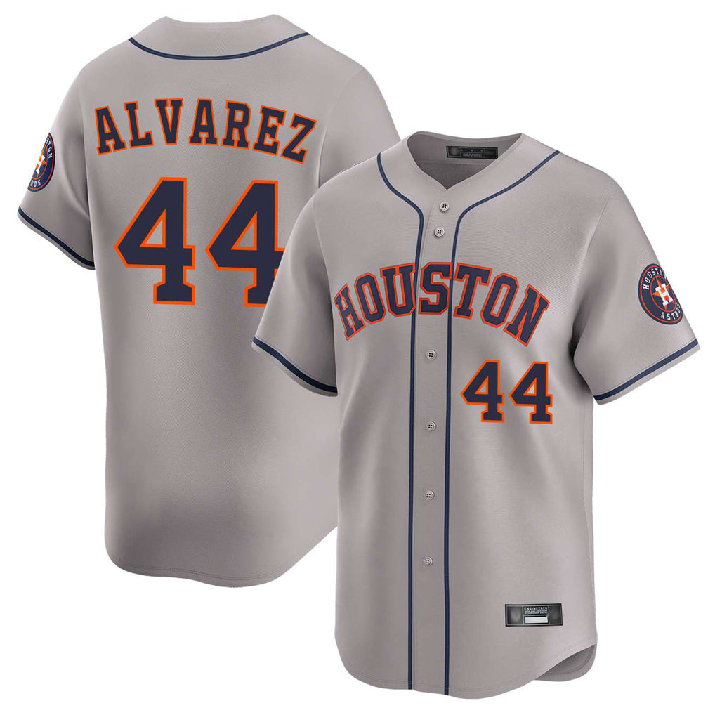 Ldoa H.Astros #44 Yordan Alvarez Player Gray Home Limited Stitched Jerseys