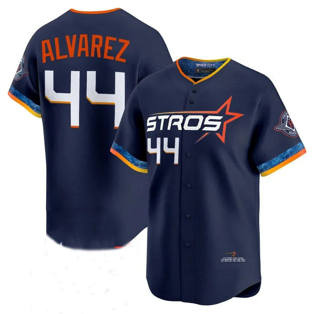 Ldoa H.Astros #44 Yordan Alvarez Player Navy City Connect Limited Home Stitched Jerseys