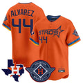 Ldoa H.Astros #44 Yordan Alvarez Player Orange City Connect Texas Patch Vapor Premier Limited Home Stitched Jerseys