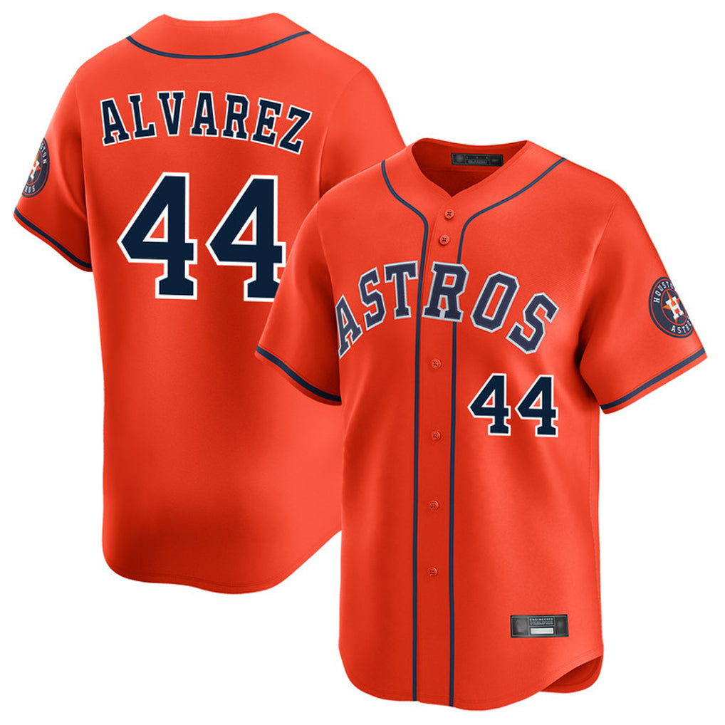 Ldoa H.Astros #44 Yordan Alvarez Player Orange Home Limited Stitched Jerseys