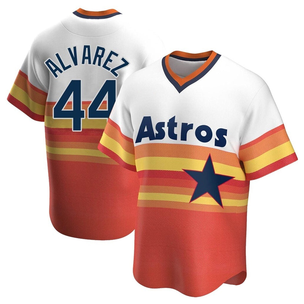 Ldoa H.Astros #44 Yordan Alvarez Player Rainbow Cooperstown Collection T-shirt Stitched Jerseys