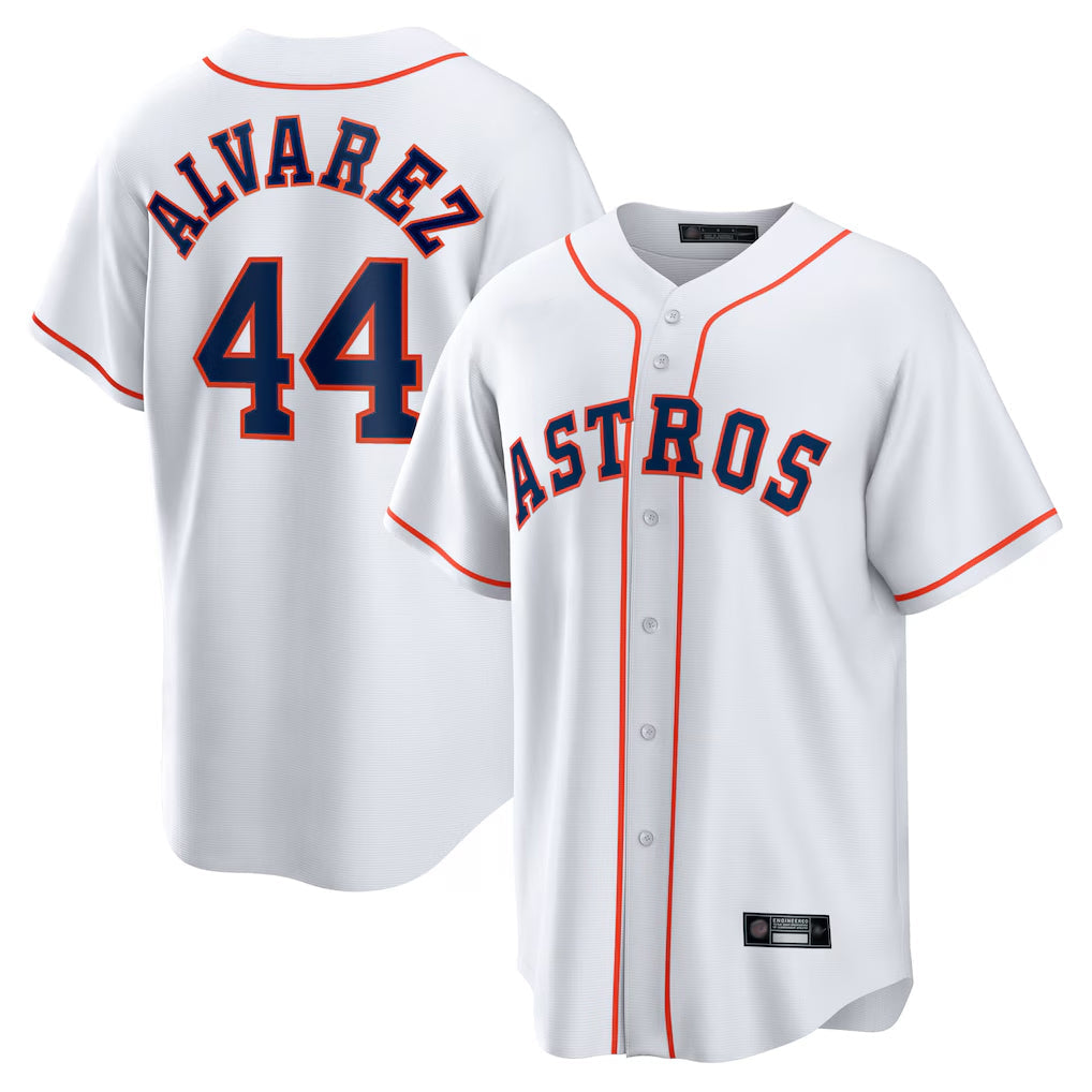 Ldoa H.Astros #44 Yordan Alvarez Player White Home Game Stitched Jerseys