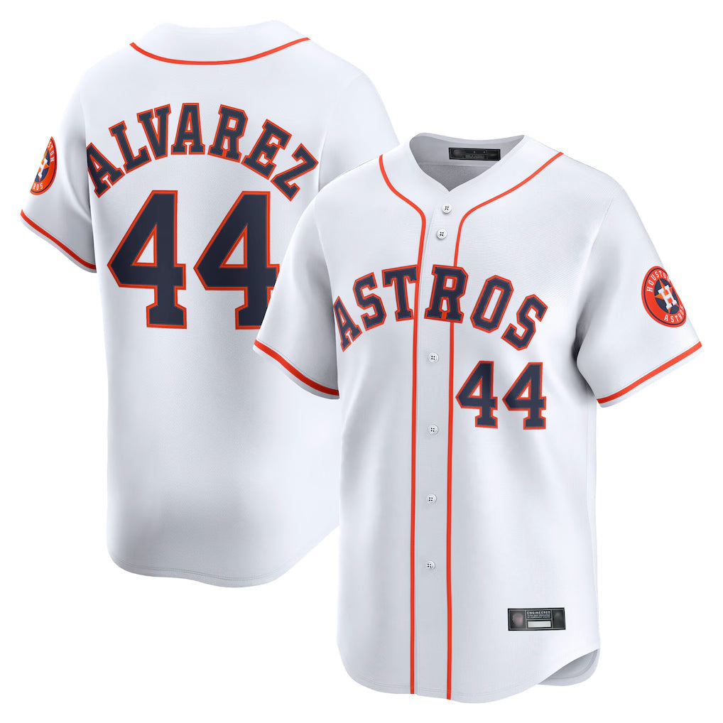 Ldoa H.Astros #44 Yordan Alvarez Player White Home Limited Stitched Jerseys