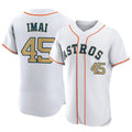Ldoa H.Astros #45 Tatsuya Imai Player Gold Collection Limited Elite Home Stitched Jerseys