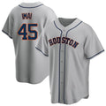Ldoa H.Astros #45 Tatsuya Imai Player Gray Home Game Stitched Jerseys