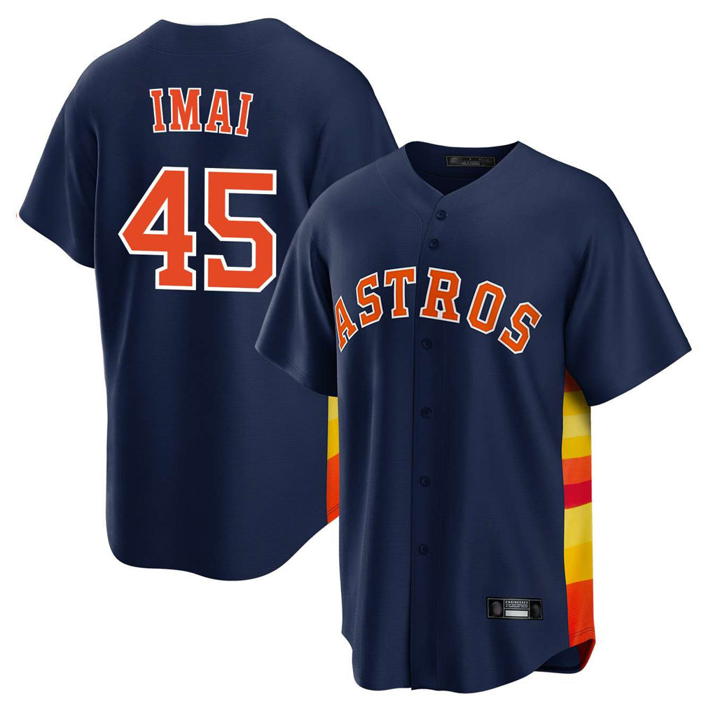 Ldoa H.Astros #45 Tatsuya Imai Player Navy Home Game Stitched Jerseys