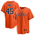 Ldoa H.Astros #45 Tatsuya Imai Player Orange Home Game Stitched Jerseys