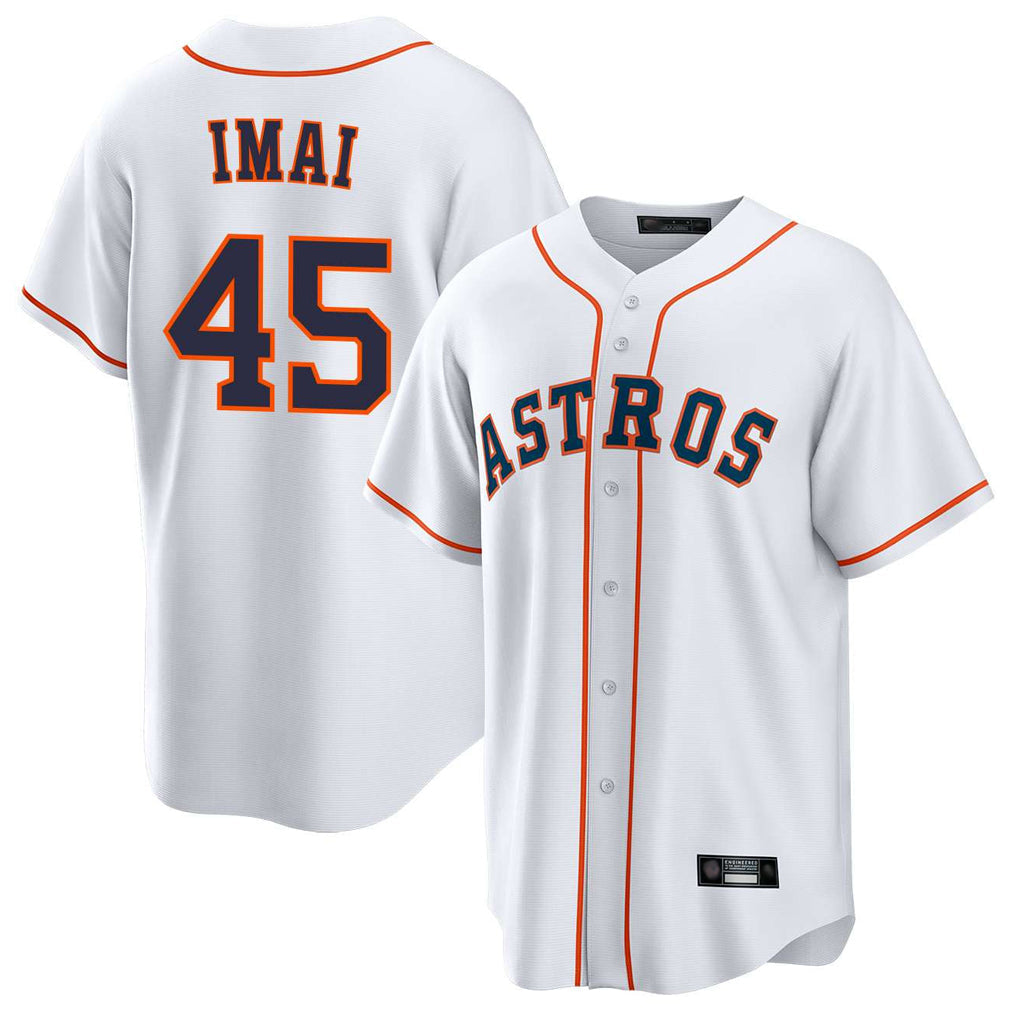 Ldoa H.Astros #45 Tatsuya Imai Player White Home Game Stitched Jerseys