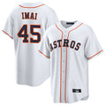 Ldoa H.Astros #45 Tatsuya Imai Player White Home Game Stitched Jerseys