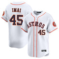 Ldoa H.Astros #45 Tatsuya Imai Player White Home Limited Stitched Jerseys