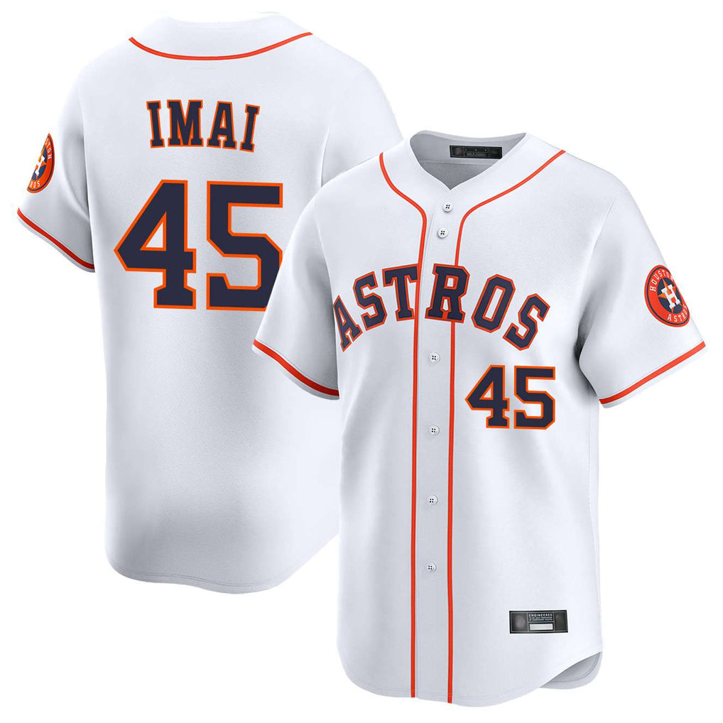 Ldoa H.Astros #45 Tatsuya Imai Player White Home Limited Stitched Jerseys