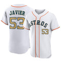 Ldoa H.Astros #53 Cristian Javier Player Gold Collection Limited Elite Home Stitched Jerseys