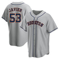 Ldoa H.Astros #53 Cristian Javier Player Gray Home Game Stitched Jerseys