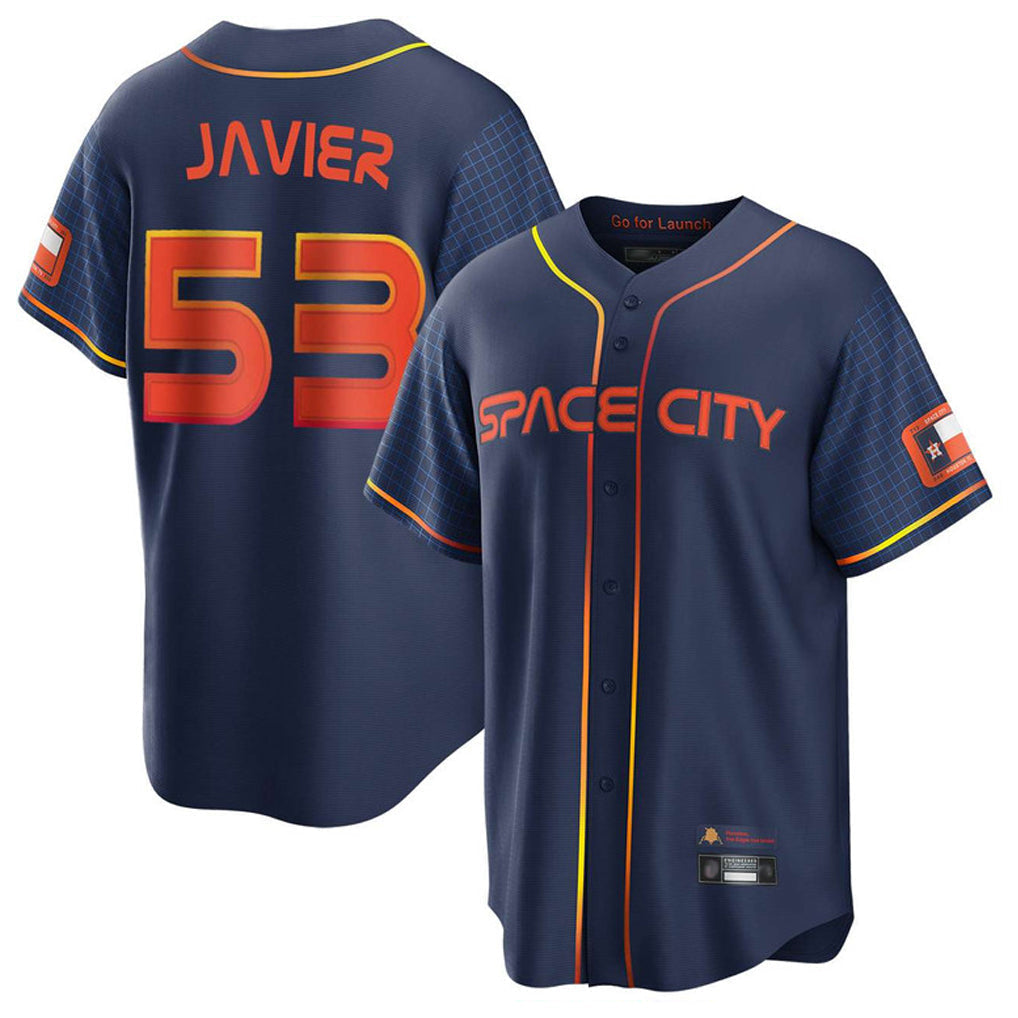 Ldoa H.Astros #53 Cristian Javier Player Navy City Connect Home Game Stitched Jerseys