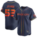 Ldoa H.Astros #53 Cristian Javier Player Navy City Connect Home Limited Stitched Jerseys