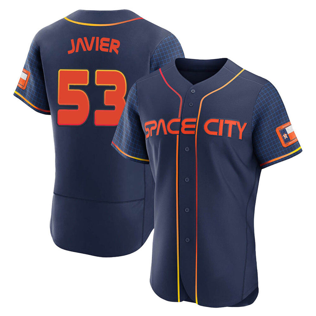 Ldoa H.Astros #53 Cristian Javier Player Navy City Connect Limited Elite Home Stitched Jerseys