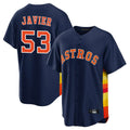 Ldoa H.Astros #53 Cristian Javier Player Navy Home Game Stitched Jerseys