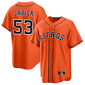 Ldoa H.Astros #53 Cristian Javier Player Orange Home Game Stitched Jerseys