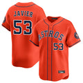 Ldoa H.Astros #53 Cristian Javier Player Orange Home Limited Stitched Jerseys