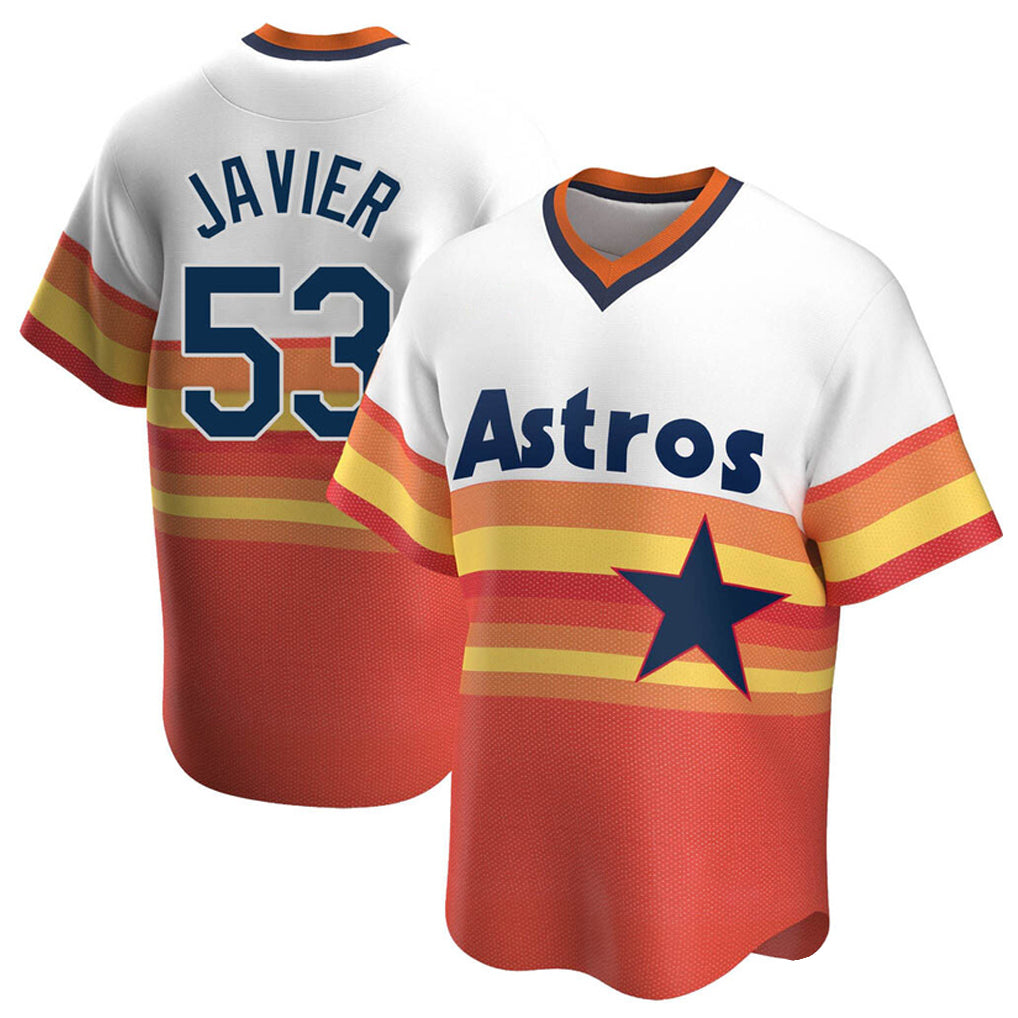 Ldoa H.Astros #53 Cristian Javier Player Rainbow Cooperstown Collection T-shirt Stitched Jerseys