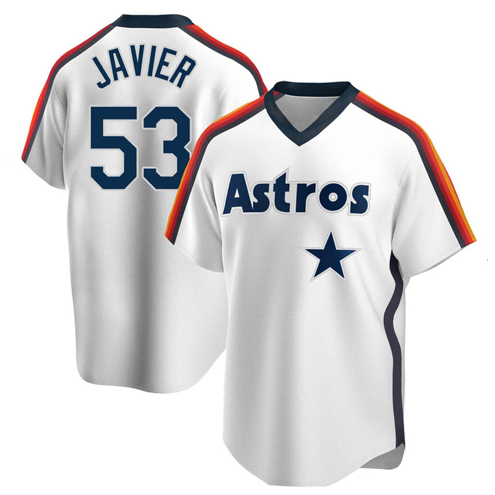 Ldoa H.Astros #53 Cristian Javier Player White Cooperstown Collection T-shirt Stitched Jerseys