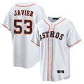 Ldoa H.Astros #53 Cristian Javier Player White Home Game Stitched Jerseys
