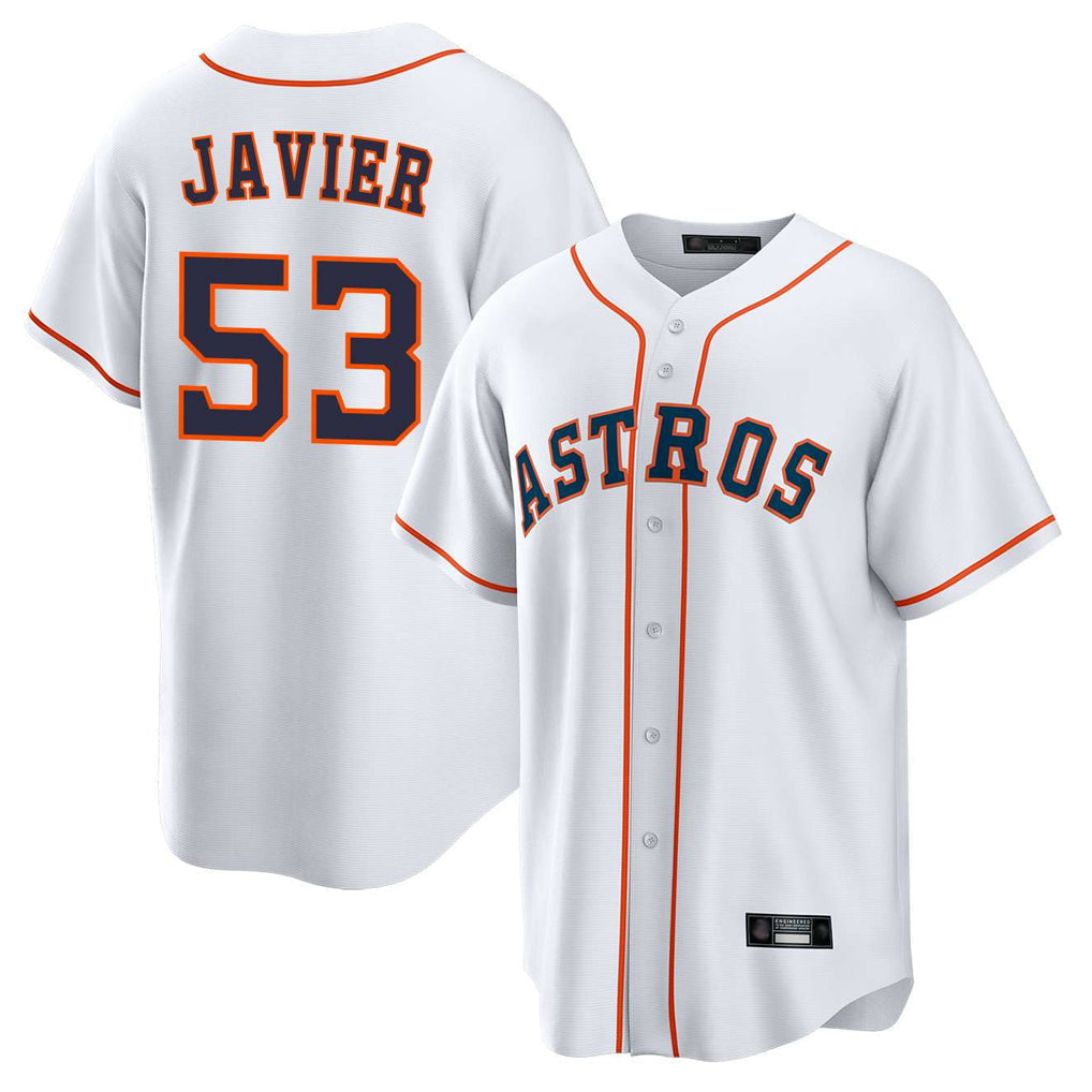Ldoa H.Astros #53 Cristian Javier Player White Home Game Stitched Jerseys