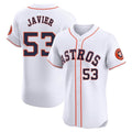 Ldoa H.Astros #53 Cristian Javier Player White Limited Elite Home Stitched Jerseys