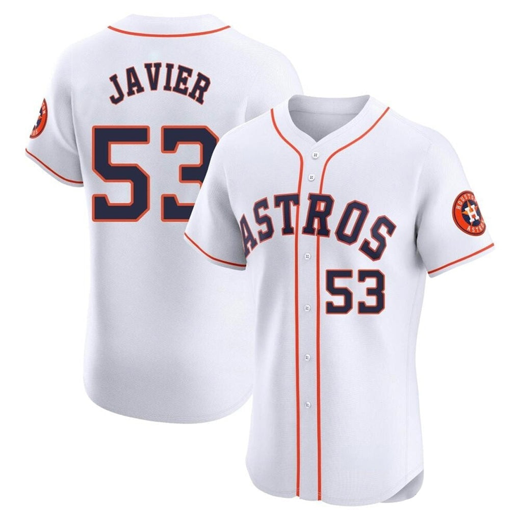 Ldoa H.Astros #53 Cristian Javier Player White Limited Elite Home Stitched Jerseys