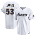 Ldoa H.Astros #53 Cristian Javier Player White Throwback Cooperstown Collection Limited Stitched Jerseys