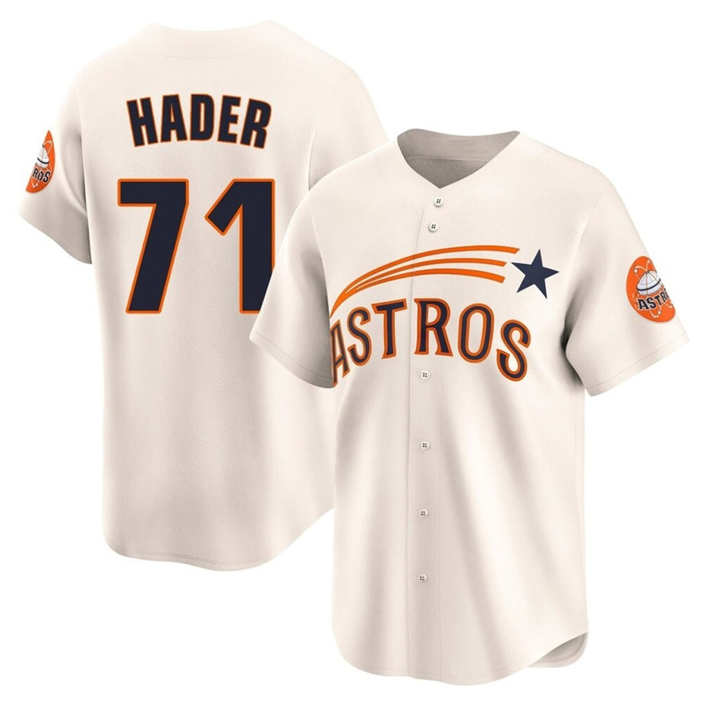 Ldoa H.Astros #71 Josh Hader Player Cream Throwback Cooperstown Collection Limited Stitched Jerseys
