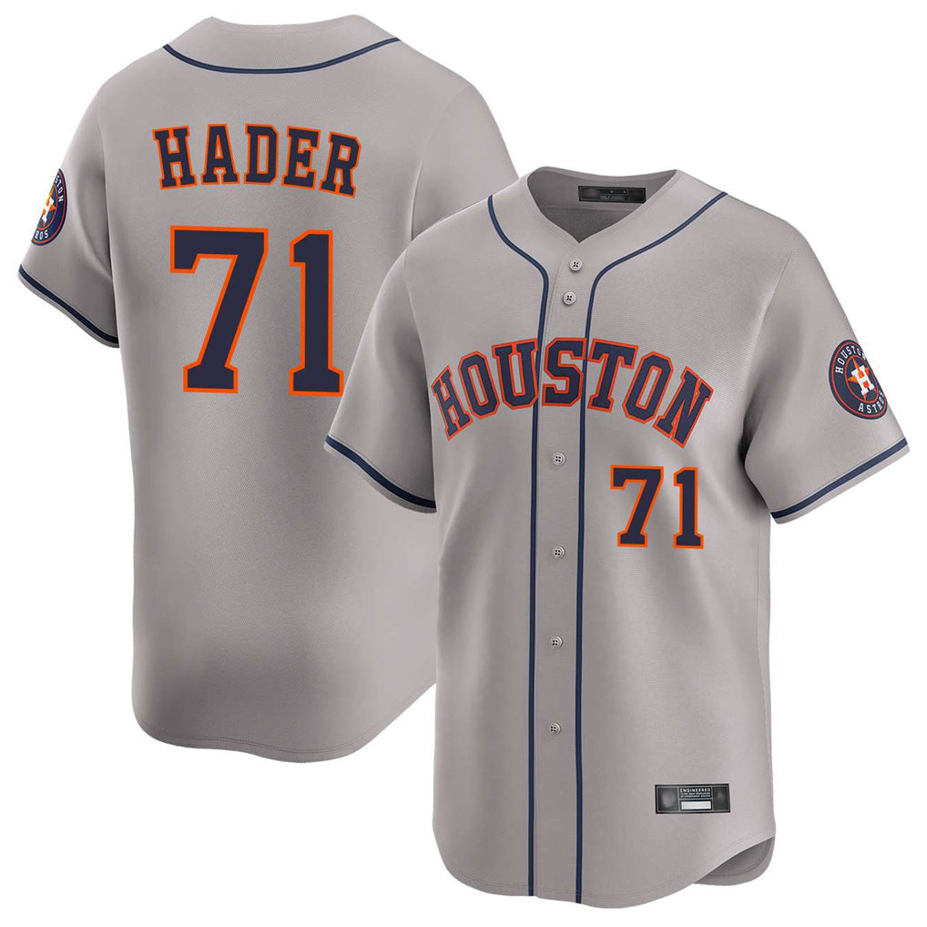 Ldoa H.Astros #71 Josh Hader Player Gray Home Limited Stitched Jerseys