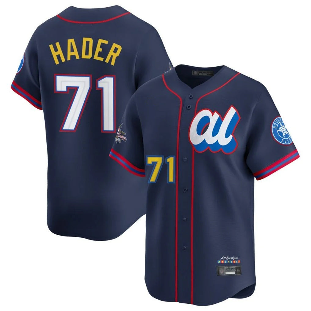 Ldoa H.Astros #71 Josh Hader Player Navy American League All-Star Game Limited Stitched Jerseys