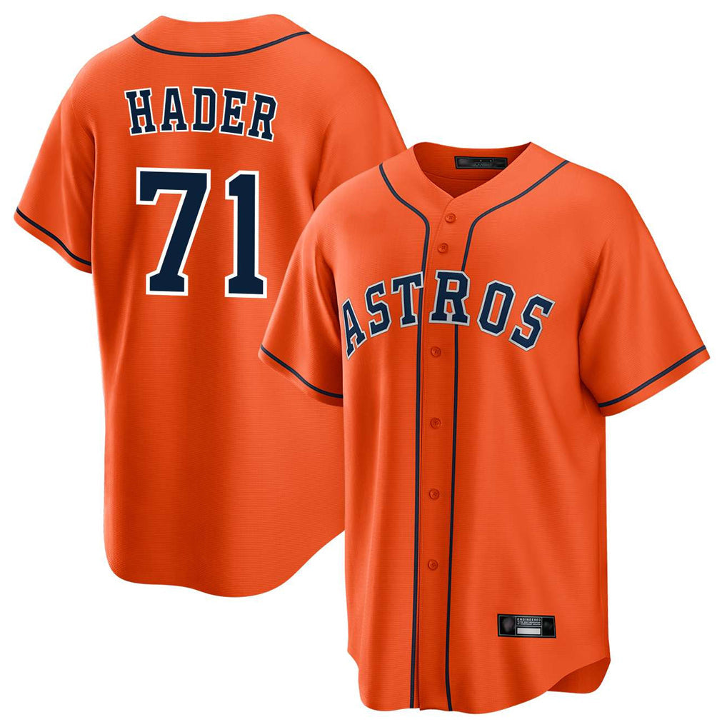 Ldoa H.Astros #71 Josh Hader Player Orange Home Game Stitched Jerseys